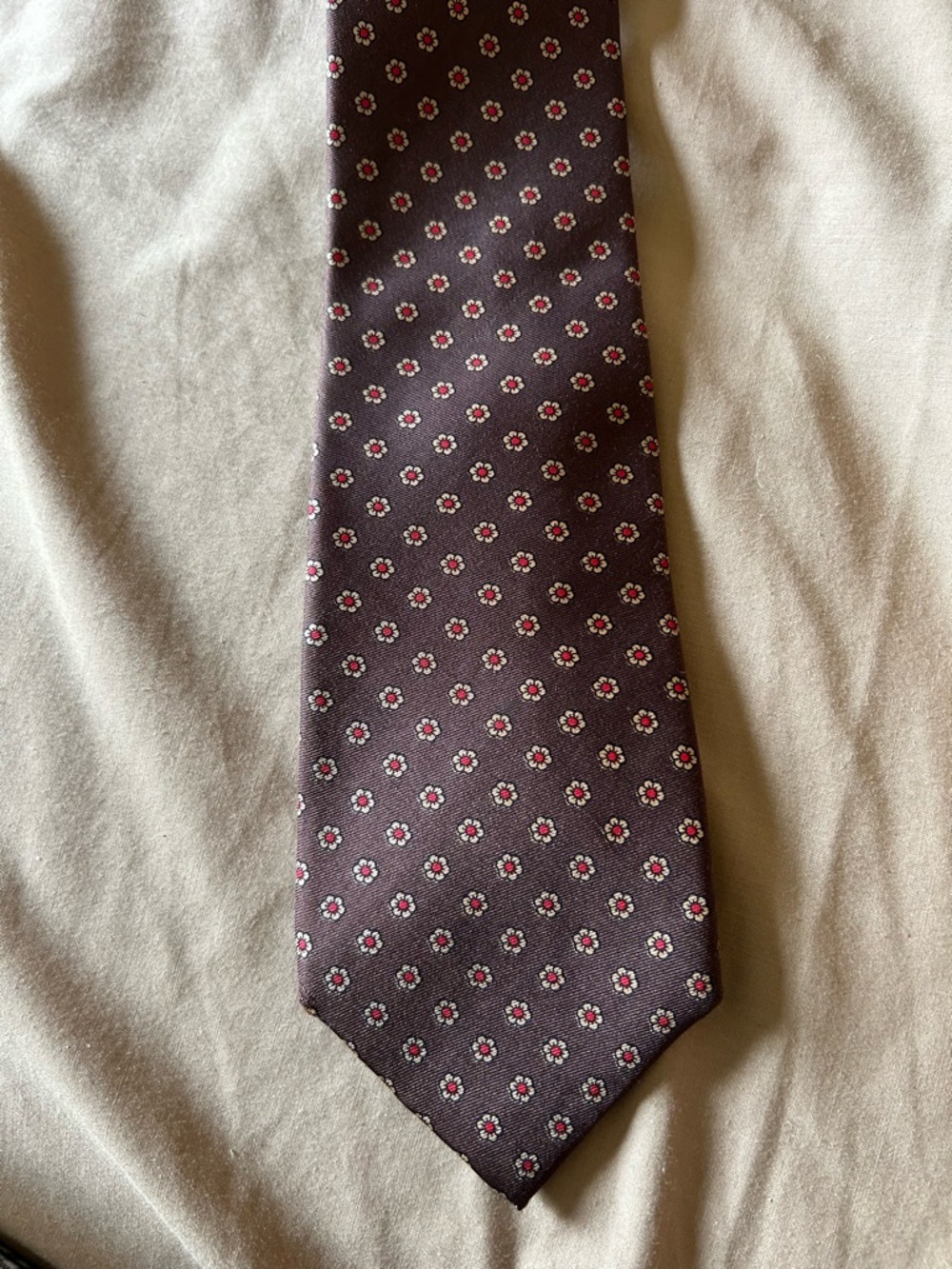 Classic Men's Brown Floral Silk Tie Roderick St John’s